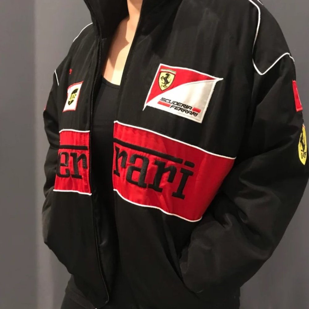 Large Nascar Jacket Ferrari Racing Jacket 90s - Picture 4 of 6